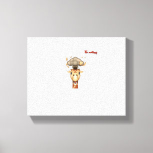 Toile emoji tête explosant visage de girafe  