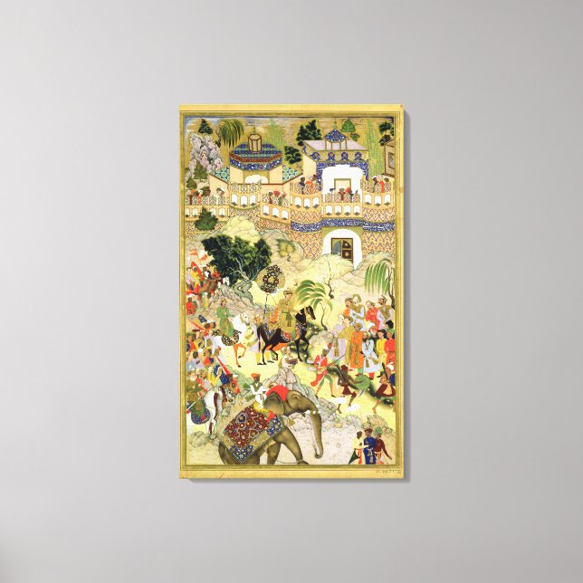 Toile Empereur Akbar's triumphant entry into Surat, frai (Recto)