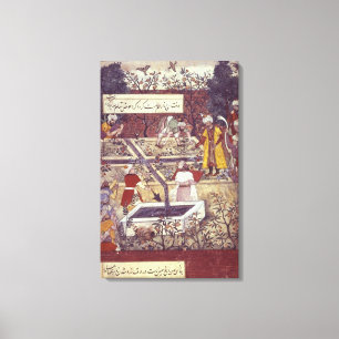 Toile Empereur Babur et son plan d'architecte