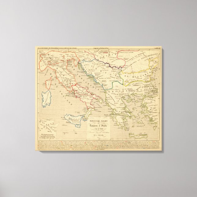 Toile Empire Grec et Royaume d'Italie 774 a 900 (Recto)