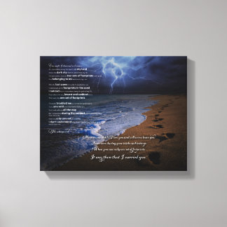Toile Empreintes dans le poème de sable 10x8 (orage)