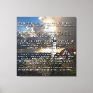 Toile Empreintes dans le sable