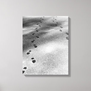 Toile Empreintes de neige
