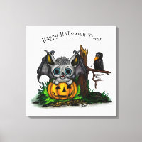 En attente d'Halloween, Bat mignonne et Corbeau