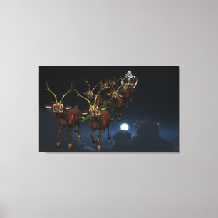 Toile En Mission Avec Père Noël Wall Art
