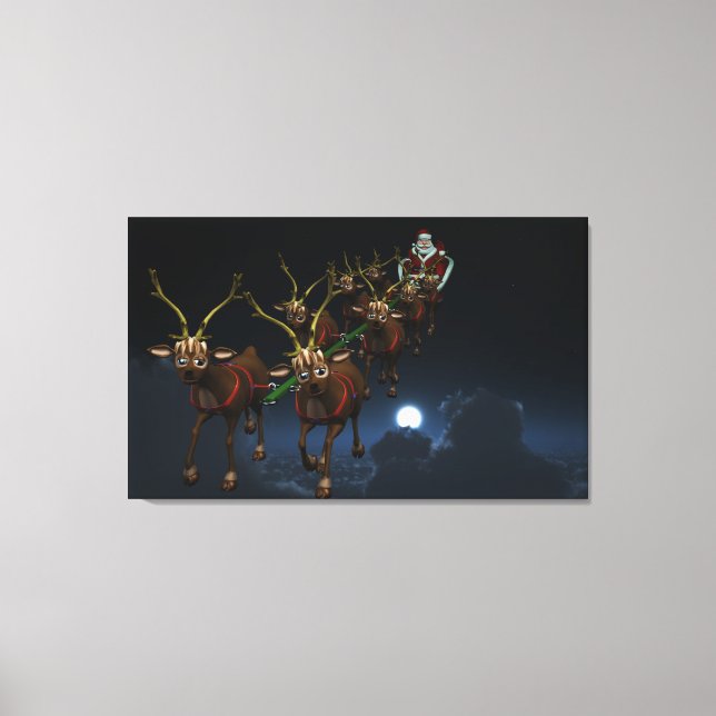 Toile En Mission Avec Père Noël Wall Art (Recto)