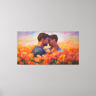 Toile En pleine floraison : affaire de tulipe des amoure