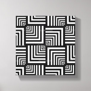 Toile en toile blanche, en toile graphique noire