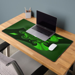 Toile En Verre Vert Foncé Et Lime Spirale Imprimer