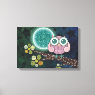 Toile encadrée d'art mural Midnight Owl