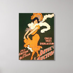 Toile Enchère du diable Femme en Costume Théâtre
