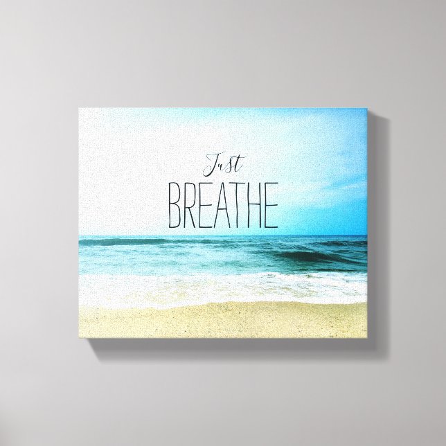 Toile Encouragement Just Breathe at the Beach (Recto)