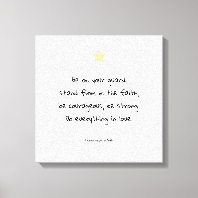 Toile Encouragement Motivationnel Foi Bible Verse Citati (Recto)