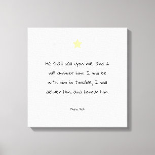 Toile Encourager la consolation de la citation biblique 