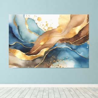 Toile encre alcool aquarelle abstrait
