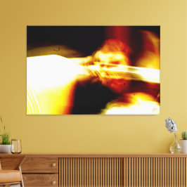 Toile Énergie abstraite jaune et noire