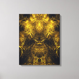 Toile Énergie de plasma doré Art fractal