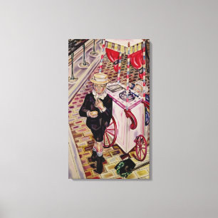 Toile Enfant avec une crème glacée