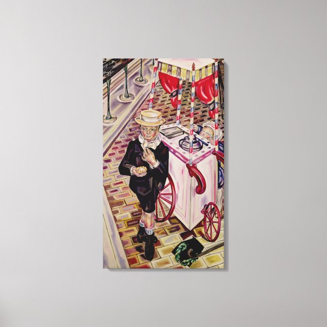 Toile Enfant avec une glace (Recto)