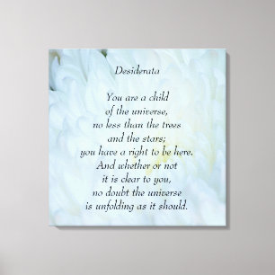 Toile Enfant de Desiderata de l'univers