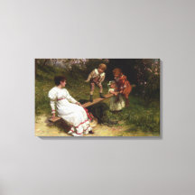 Enfants jouant sur une balançoire (par Frederick M