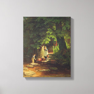Toile Enfants par a Brook, c.1822 (huile sur panneau)