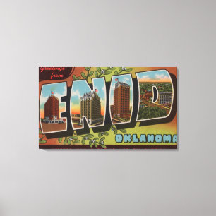 Toile Enid, lettre ScenesEnid, OK d'OklahomaLarge