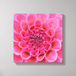 Toile enrobée de 12 po x 12 po - Fleur rose