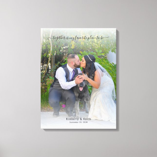 Toile Ensemble est mon endroit préféré pour être Mariage (Recto)