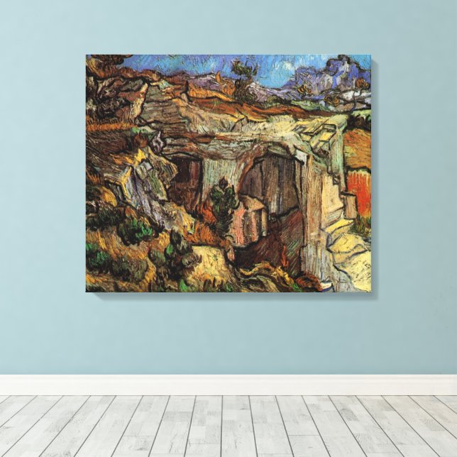 Toile Entrée de Carrière, Saint-Remy par Vincent van Gog (Insitu (Plancher de Bois))