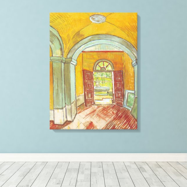 Toile Entrée Van Gogh Hall de l'hôpital Saint-Paul (Insitu (Plancher de Bois))
