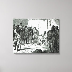 Toile Entrevue de Mr.Rassam avec le Roi Theodore