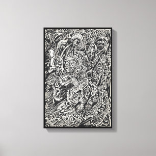Toile Entrez, Microdot Man Canvas Print