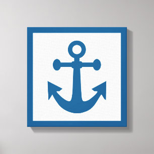 Toile enveloppée Ancre nautique