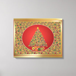 Toile enveloppée Art numérique de Noël