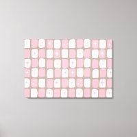 Toile Enveloppée de Starbursts Roses Rétro