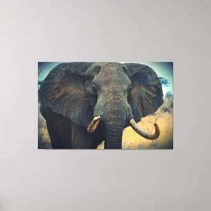 Toile enveloppée d'éléphants africains