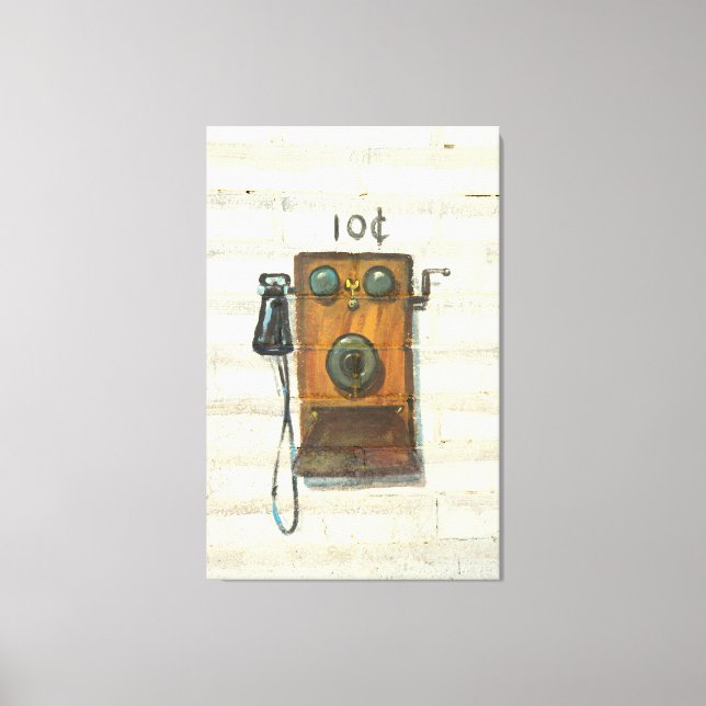 toile enveloppée d'un téléphone antique (Recto)
