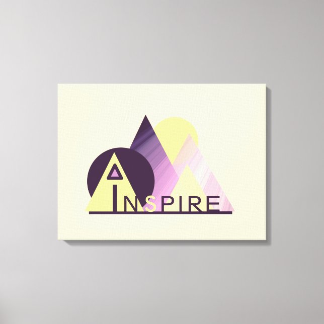 Toile enveloppée "INSPIRE" de 24 po x 18 po (Recto)