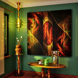Toile Enveloppée Mystique Jungle Art Abstrait