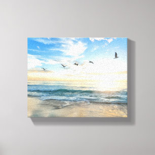 Toile enveloppée Océan