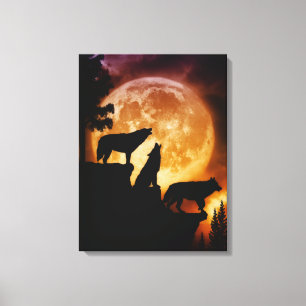 Toile enveloppée par crête de loups