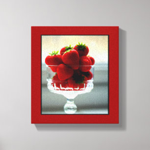Toile enveloppée par cuvette de fraise