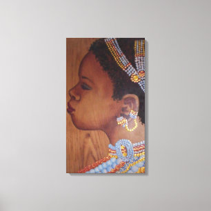 Toile enveloppée par jeune mariée africaine