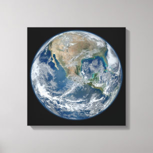 Toile enveloppée par marbre bleu de la terre