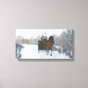 Toile enveloppée par tour de Sleigh d'hiver