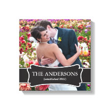 Toile enveloppée photo mariage