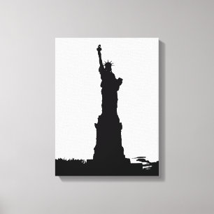 Toile enveloppée silhouette de la Statue de la Lib