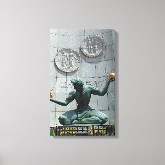 Toile enveloppée Spirit of Detroit (Recto)