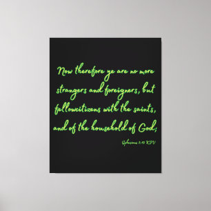 Toile Ephésiens 2:19 Bible Verse KJV Wall Art